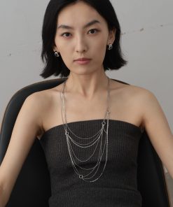 Retro Minimalist Silver Natural Stone Crescent Water Drop Earrings - Versatile Chinese Style Jewelry for Women