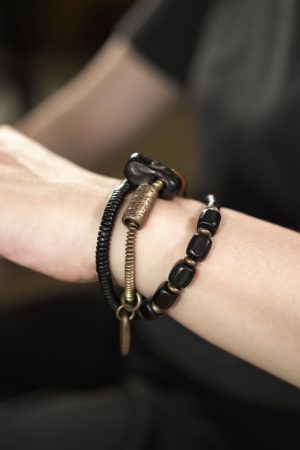 Retro Multi-Layer Black Sandalwood Bracelet for Men and Women - Unique Non-Fish Design, Bohemian Style Jewelry