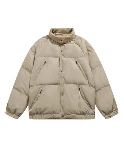 Retro Multi-Pocket Cotton Jacket for Men & Women - Winter Minimalist Thickened Bread Coat, 90s Inspired Style