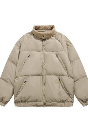 Retro Multi-Pocket Cotton Jacket for Men & Women - Winter Minimalist Thickened Bread Coat, 90s Inspired Style
