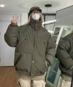 Retro Multi-Pocket Cotton Jacket for Men & Women - Winter Minimalist Thickened Bread Coat, 90s Inspired Style