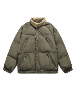 Retro Multi-Pocket Cotton Jacket for Men & Women - Winter Minimalist Thickened Bread Coat, 90s Inspired Style