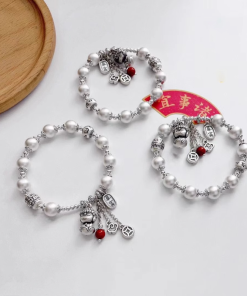 Retro National Style Peace Baby Buddha Bead Bracelet for Women - Simple Versatile Lucky Hand Accessory