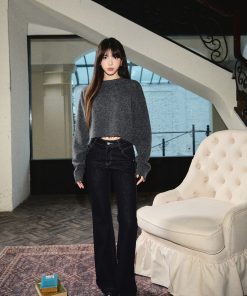 Retro Slim-Fit Wide-Leg Stretchy Flared Jeans for Women - Long Floor-Length Pants for Autumn and Winter Fashion