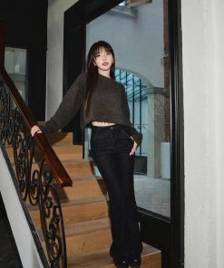 Retro Slim-Fit Wide-Leg Stretchy Flared Jeans for Women - Long Floor-Length Pants for Autumn and Winter Fashion