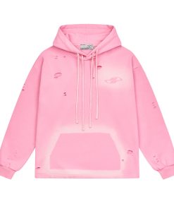 Retro Street Dark Floral Washed Distressed Casual Hoodie for Women - Loose Fit, Vintage Style, Perfect for Y2K Fashion