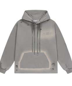 Retro Street Dark Floral Washed Distressed Casual Hoodie for Women - Loose Fit, Vintage Style, Perfect for Y2K Fashion