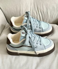 Retro Student Design Bread Sneakers for Women - 20255 Spring Casual Sports Shoes, Versatile 90s Style