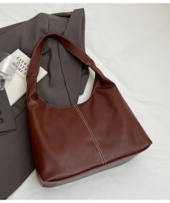 Retro Student Shoulder Bag - Large Capacity Underarm Tote - High-End Women's Fashion - Spring/Summer 2025 Style