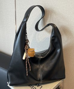 Retro Student Shoulder Bag - Large Capacity Underarm Tote - High-End Women's Fashion - Spring/Summer 2025 Style