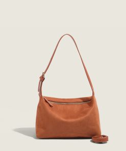 Retro Suede Underarm Bag â€“ Korean Style Large-Capacity Casual Shoulder Tote for Autumn and Winter Commuting