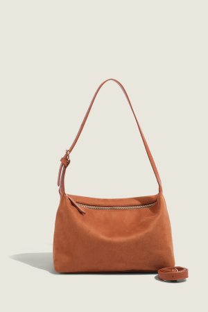 Retro Suede Underarm Bag â€“ Korean Style Large-Capacity Casual Shoulder Tote for Autumn and Winter Commuting
