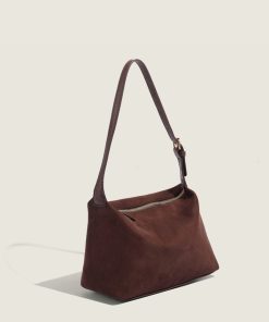Retro Suede Underarm Bag â€“ Korean Style Large-Capacity Casual Shoulder Tote for Autumn and Winter Commuting