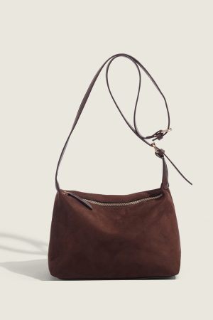 Retro Suede Underarm Bag â€“ Korean Style Large-Capacity Casual Shoulder Tote for Autumn and Winter Commuting