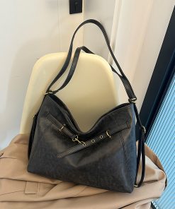 Retro Textured Tote Bag for Women - Spring Summer 2025 Fashion Shoulder Crossbody Bag for Commuting