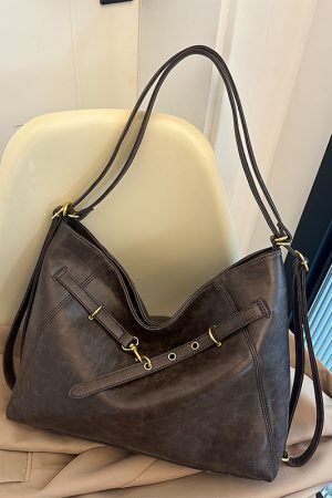 Retro Textured Tote Bag for Women - Spring Summer 2025 Fashion Shoulder Crossbody Bag for Commuting