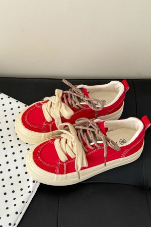 Retro Thick-Soled Canvas Sneakers for Women - Breathable Soft Sole Versatile Summer Shoes 2025 Y2K Style
