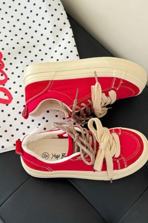 Retro Thick-Soled Canvas Sneakers for Women - Breathable Soft Sole Versatile Summer Shoes 2025 Y2K Style