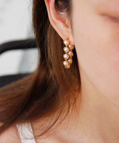 Retro Vintage Pearl Chain Tassel Drop Earrings - French Style Light Luxury Fashionable Studs