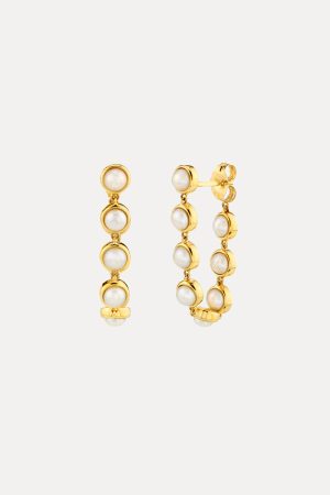 Retro Vintage Pearl Chain Tassel Drop Earrings - French Style Light Luxury Fashionable Studs