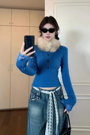 Retro Waist-Cinching Fitted Sweater for Women - Knitted Base Layer Top for Winter and Spring Fashion