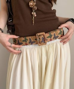 Retro Western Studded Belt for Women - Ethnic Bohemian Style Waist Cincher Accessory for Skirts and Pants