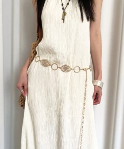 Retro Western Studded Belt for Women - Ethnic Bohemian Style Waist Cincher Accessory for Skirts and Pants