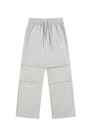 Retro Wide-Leg Cargo Pants with Pleated Design - Casual Sports Pants for a Trendy 90s Y2K Look