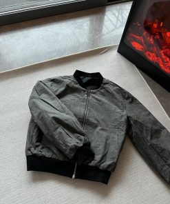 Reversible Frosted Bomber Jacket for Men and Women, Casual Baseball Collar, Niche Design, Clean Fit