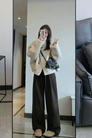 Reversible Leather and Fur Motorcycle Jacket for Women, Vintage Lamb Wool Coat, Winter Short Design for Petite Sizes