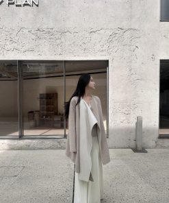 Reversible Two-Color Wool Cape Cloak - Mid-Length Double-Sided Coat for Women - Autumn Winter Fashion Outerwear