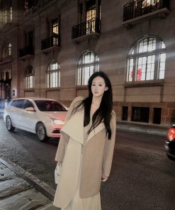 Reversible Two-Color Wool Cape Cloak - Mid-Length Double-Sided Coat for Women - Autumn Winter Fashion Outerwear