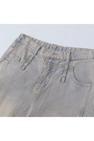 Ripped Wide-Leg Machete Pants with Curved Knife Silhouette - Stylish American Banana Design for Trendy Y2K and Streetwear Looks