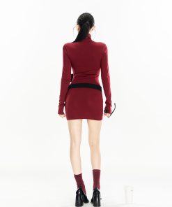 Romantic Rose Slim Fit Bodycon Dress for Women - Autumn Versatile Short Skirt, Perfect for Everyday and Special Occasions