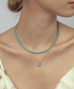 Round Pendant Necklace in S925 Sterling Silver, Gold Plated, Versatile Daily Wear, Stackable, Exquisite Minimalist Jewelry