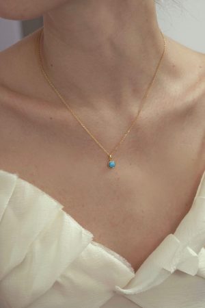 Round Pendant Necklace in S925 Sterling Silver, Gold Plated, Versatile Daily Wear, Stackable, Exquisite Minimalist Jewelry