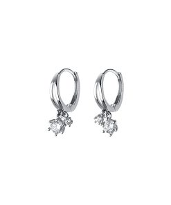S925 Pure Silver Minimalist Diamond-Inlaid Round Ear Clips - Elegant Drop Earrings for Women, 2025 Fresh Style