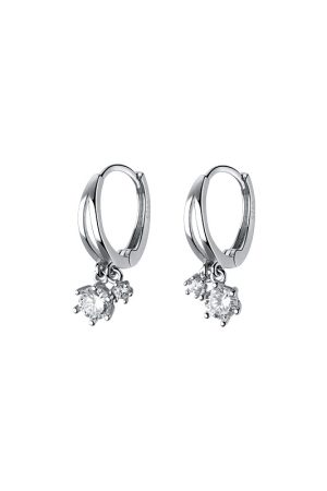 S925 Pure Silver Minimalist Diamond-Inlaid Round Ear Clips - Elegant Drop Earrings for Women, 2025 Fresh Style