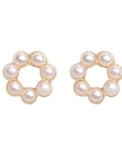 S925 Silver Needle Pearl Earrings - Minimalist Round Studs, Exquisite Korean Style, Versatile Mini Ear Jewelry for Women