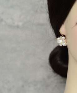 S925 Sterling Silver Baroque Pearl Earrings - Vintage Style, High-End Women's Accessory, Versatile Jewelry for Elegant Looks