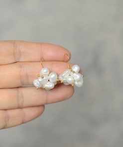 S925 Sterling Silver Baroque Pearl Earrings - Vintage Style, High-End Women's Accessory, Versatile Jewelry for Elegant Looks
