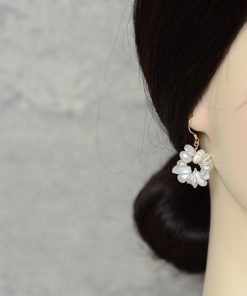 S925 Sterling Silver Baroque Pearl Earrings - Vintage Style, High-End Women's Accessory, Versatile Jewelry for Elegant Looks