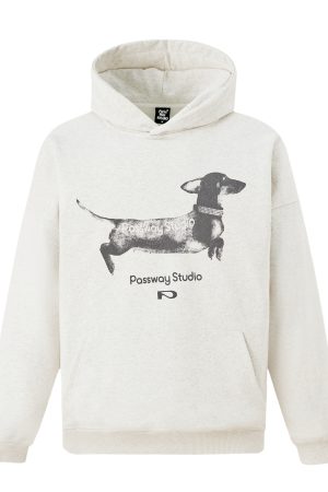 Sausage Dog Print Hoodie for Unisex - Casual Jacket in Trendy Style, Perfect for Dog Lovers and Everyday Wear