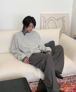 Scaly Texture Sweater in Trendy Y2K Style - Cozy Knit Pullover for Effortless Layering and Unique Fashion Statement