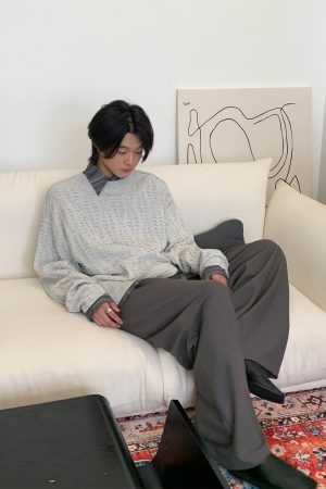 Scaly Texture Sweater in Trendy Y2K Style - Cozy Knit Pullover for Effortless Layering and Unique Fashion Statement