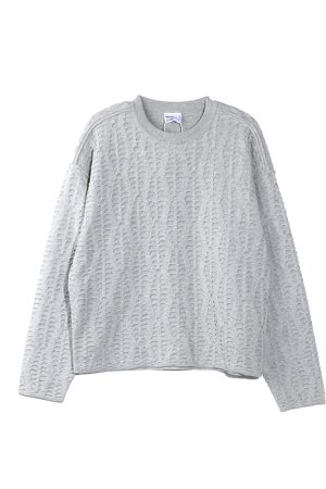 Scaly Texture Sweater in Trendy Y2K Style - Cozy Knit Pullover for Effortless Layering and Unique Fashion Statement