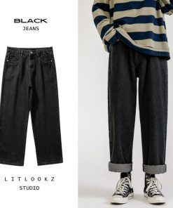 Scotland Outfits Summer, Fitted Collared Shirt Women - Soft Boy Washed Baggy Jeans