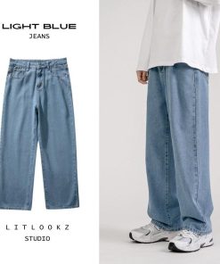 Scotland Outfits Summer, Fitted Collared Shirt Women - Soft Boy Washed Baggy Jeans