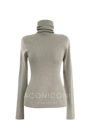 Semi-Finished Winter Seamless One-Piece Base Layer, High-Neck Knitted Wool Top, Machine Washable, Cozy Winter Essentials