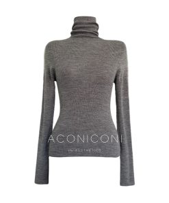 Semi-Finished Winter Seamless One-Piece Base Layer, High-Neck Knitted Wool Top, Machine Washable, Cozy Winter Essentials
